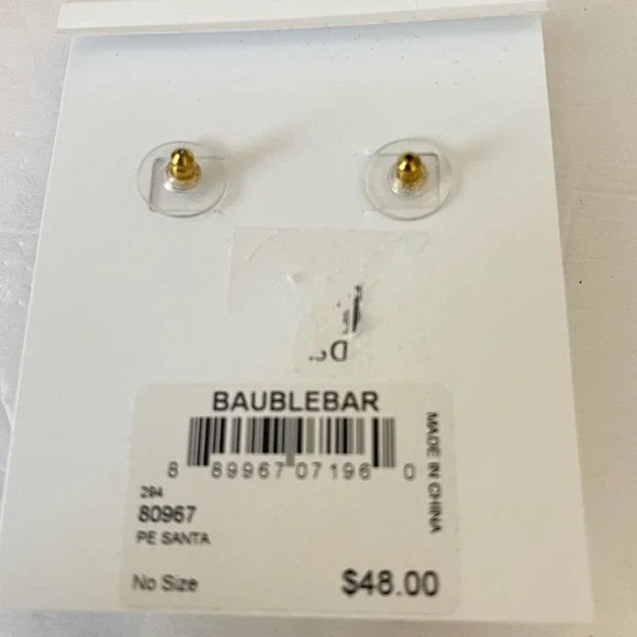 Baublebar Santa Beaded Christmas Statement Earrings New - Picture 3 of 3